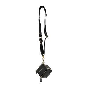 GIVENCHY Mini Pandora Cube Leather Pouch Bag with Crossbody Webbing Strap